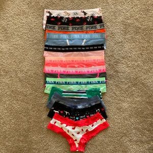 12 Pairs of VS Pink Panties Bundle